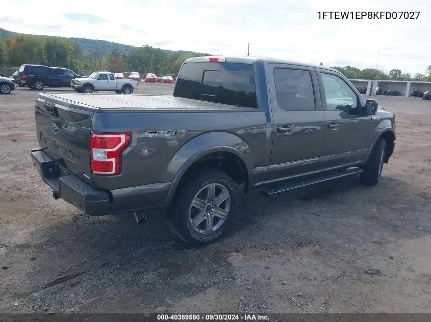 2019 Ford F-150 Xlt VIN: 1FTEW1EP8KFD07027 Lot: 40389580