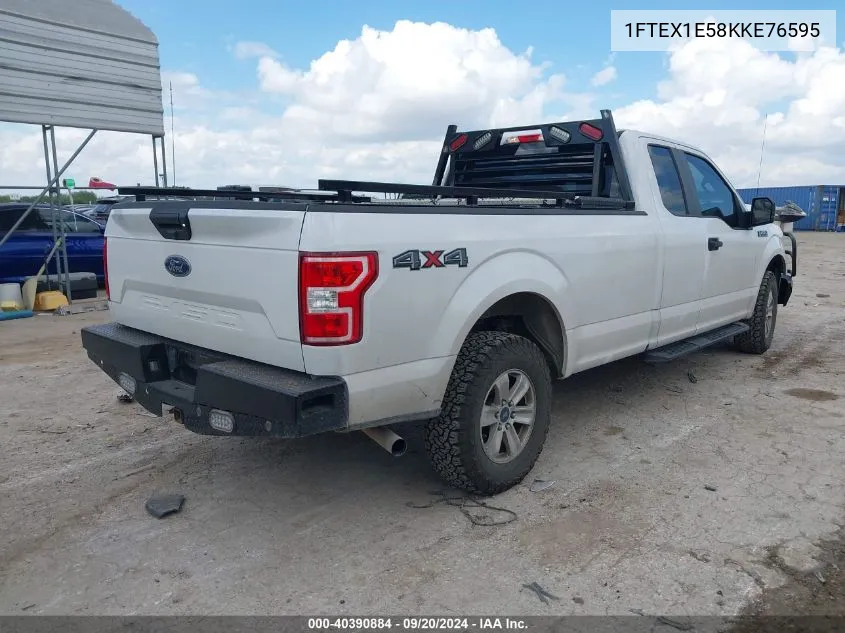 2019 Ford F-150 Xl VIN: 1FTEX1E58KKE76595 Lot: 40390884