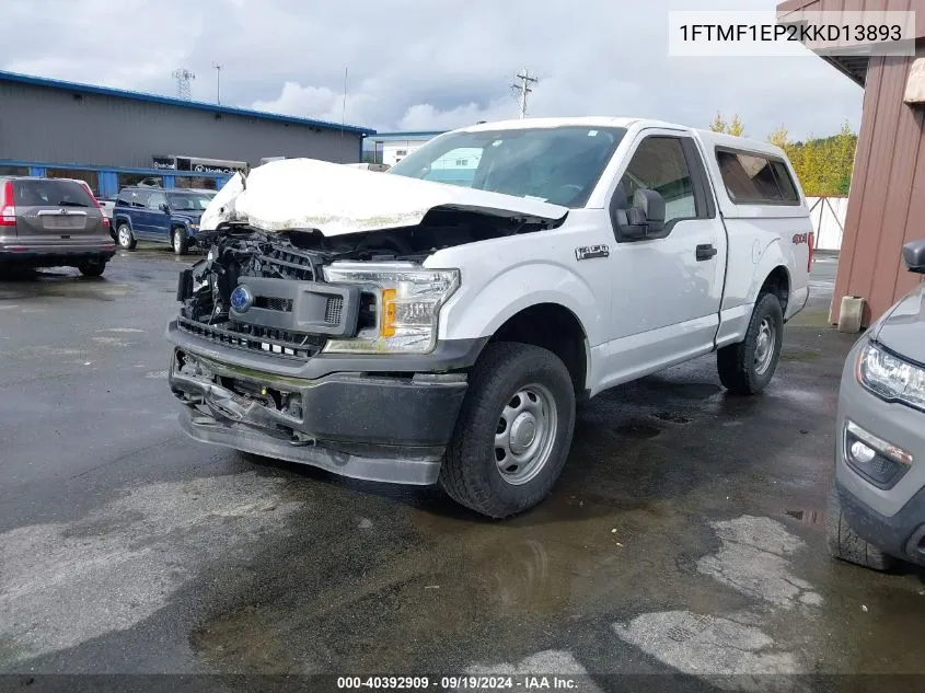 2019 Ford F-150 Xl VIN: 1FTMF1EP2KKD13893 Lot: 40392909