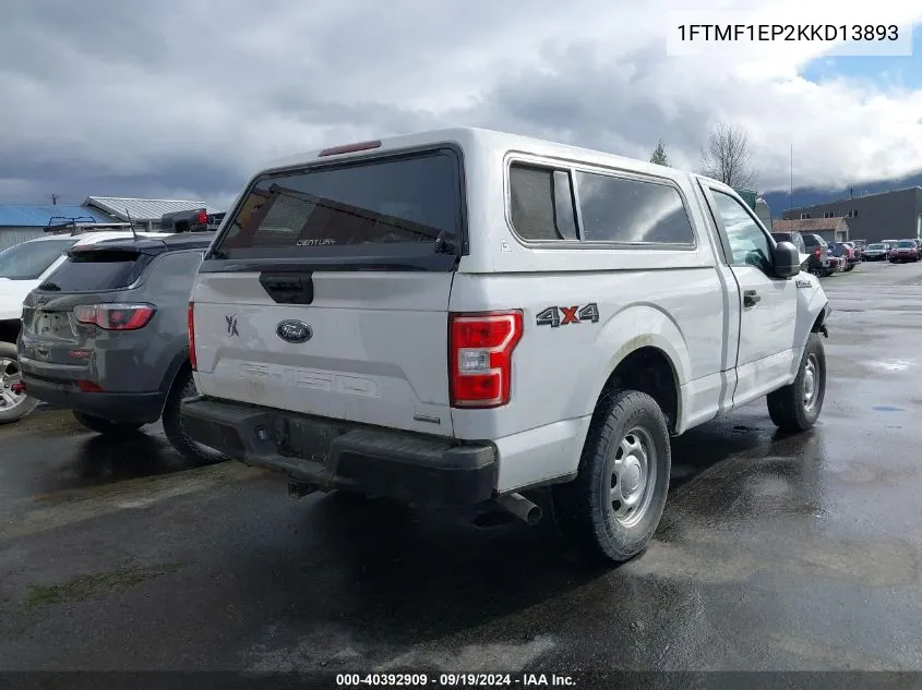 2019 Ford F-150 Xl VIN: 1FTMF1EP2KKD13893 Lot: 40392909