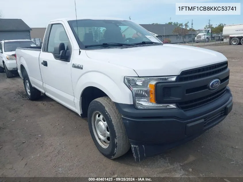 2019 Ford F-150 Xl VIN: 1FTMF1CB8KKC53741 Lot: 40401423