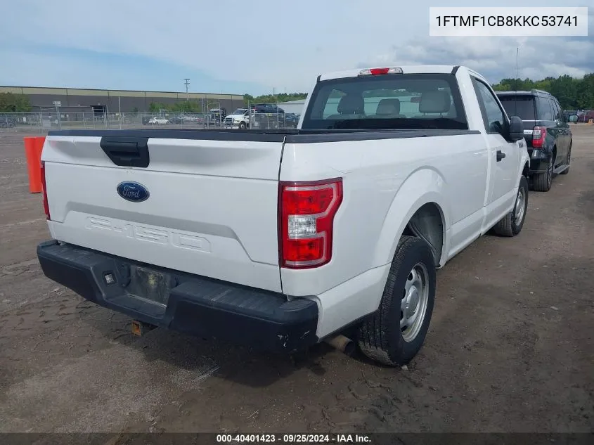 2019 Ford F-150 Xl VIN: 1FTMF1CB8KKC53741 Lot: 40401423