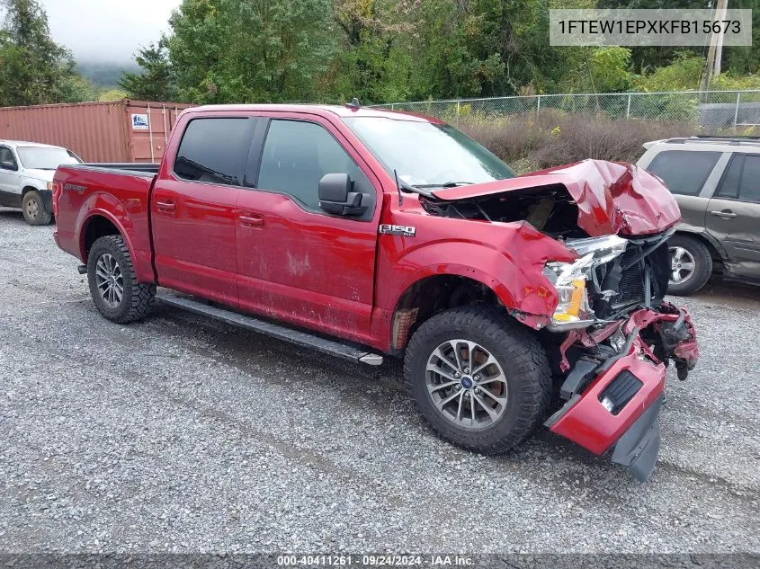 2019 Ford F-150 Supercrew VIN: 1FTEW1EPXKFB15673 Lot: 40411261