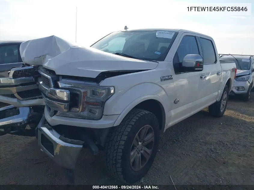 2019 Ford F-150 King Ranch VIN: 1FTEW1E45KFC55846 Lot: 40412565