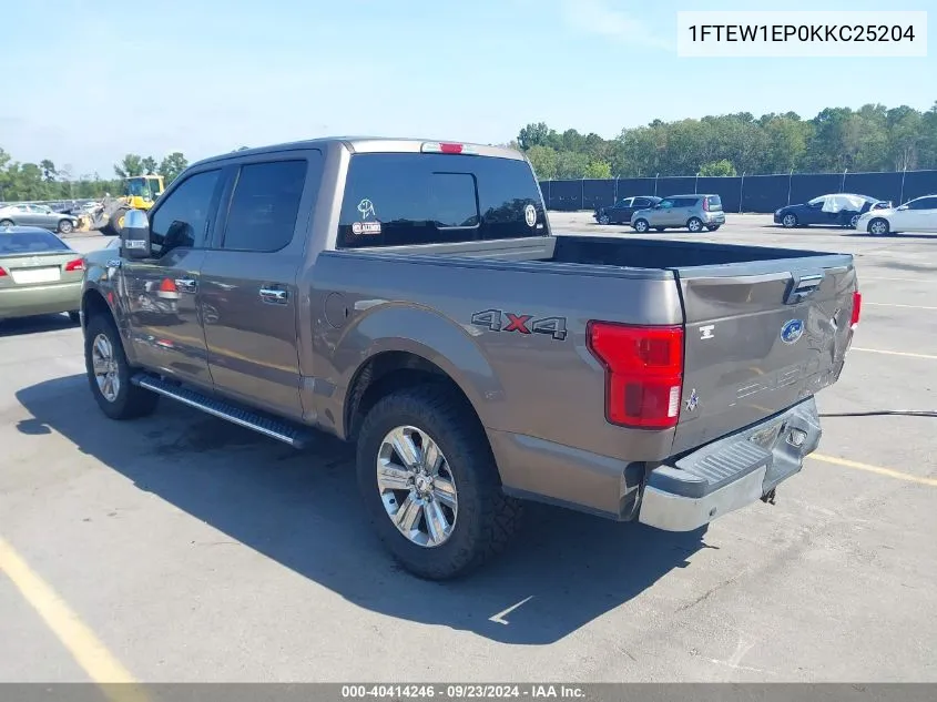 2019 Ford F-150 Xlt VIN: 1FTEW1EP0KKC25204 Lot: 40414246