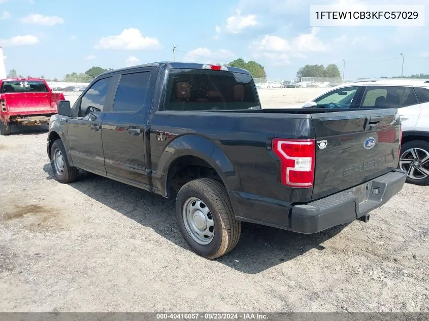 2019 Ford F-150 Xl VIN: 1FTEW1CB3KFC57029 Lot: 40416057