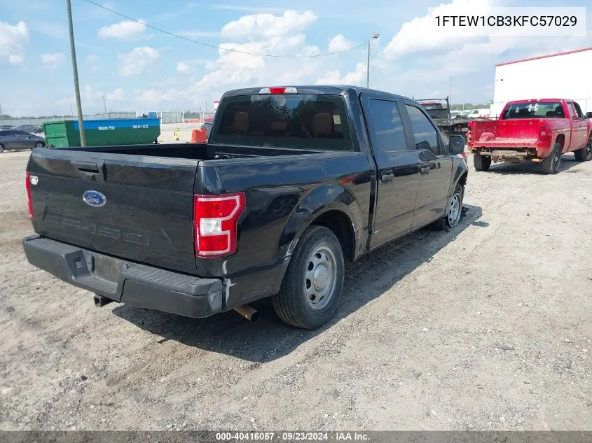 2019 Ford F-150 Xl VIN: 1FTEW1CB3KFC57029 Lot: 40416057