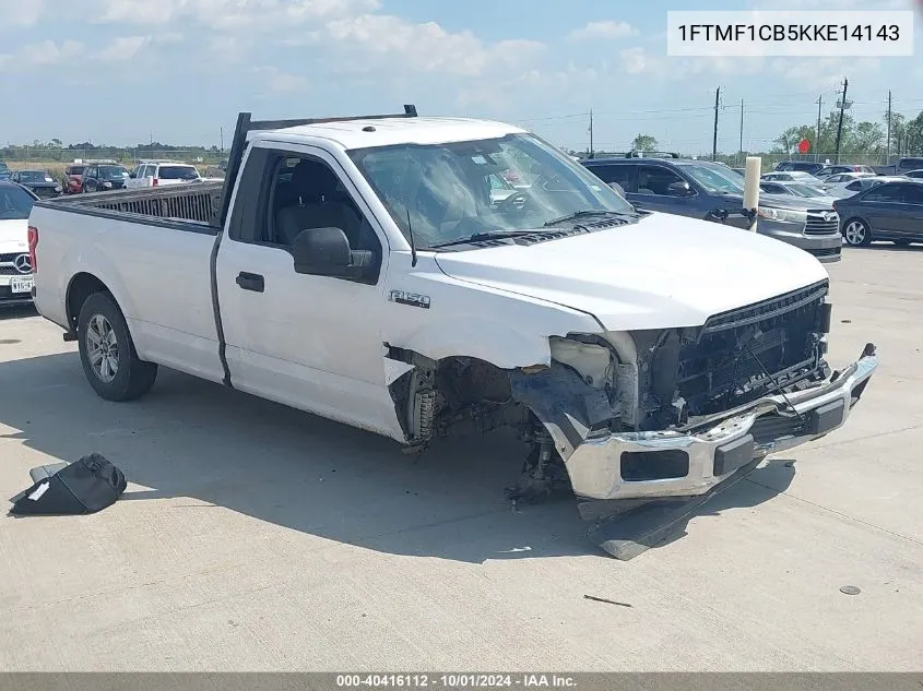 2019 Ford F-150 Xl VIN: 1FTMF1CB5KKE14143 Lot: 40416112