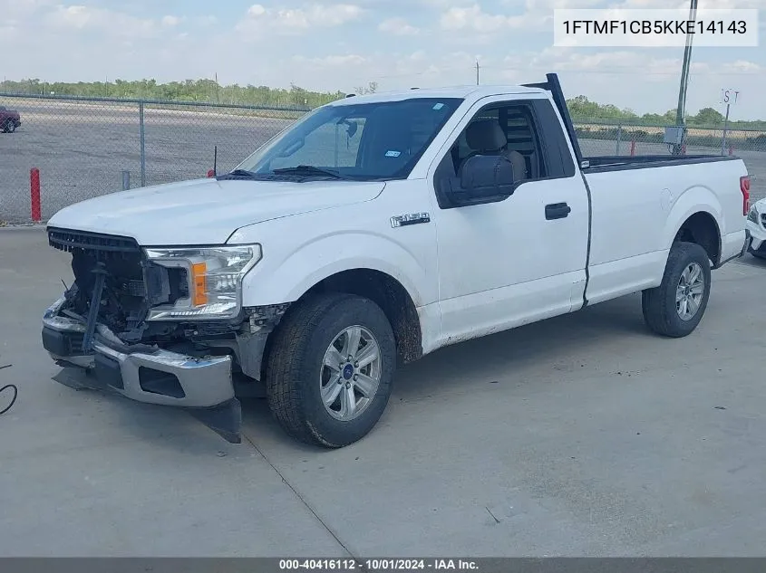 2019 Ford F-150 Xl VIN: 1FTMF1CB5KKE14143 Lot: 40416112