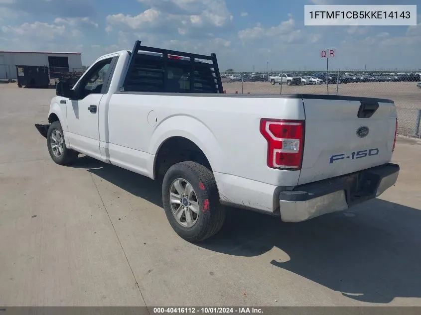 2019 Ford F-150 Xl VIN: 1FTMF1CB5KKE14143 Lot: 40416112