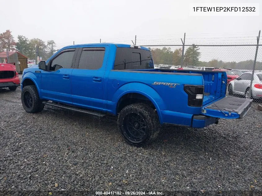 2019 Ford F-150 Xlt VIN: 1FTEW1EP2KFD12532 Lot: 40417182