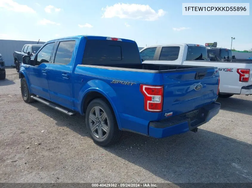 2019 Ford F-150 Xlt VIN: 1FTEW1CPXKKD55896 Lot: 40429382