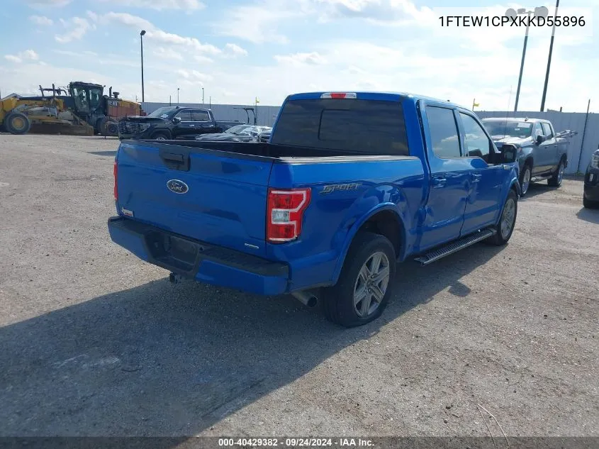 2019 Ford F-150 Xlt VIN: 1FTEW1CPXKKD55896 Lot: 40429382