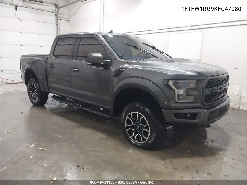 2019 Ford F-150 Raptor VIN: 1FTFW1RG9KFC47080 Lot: 40431150