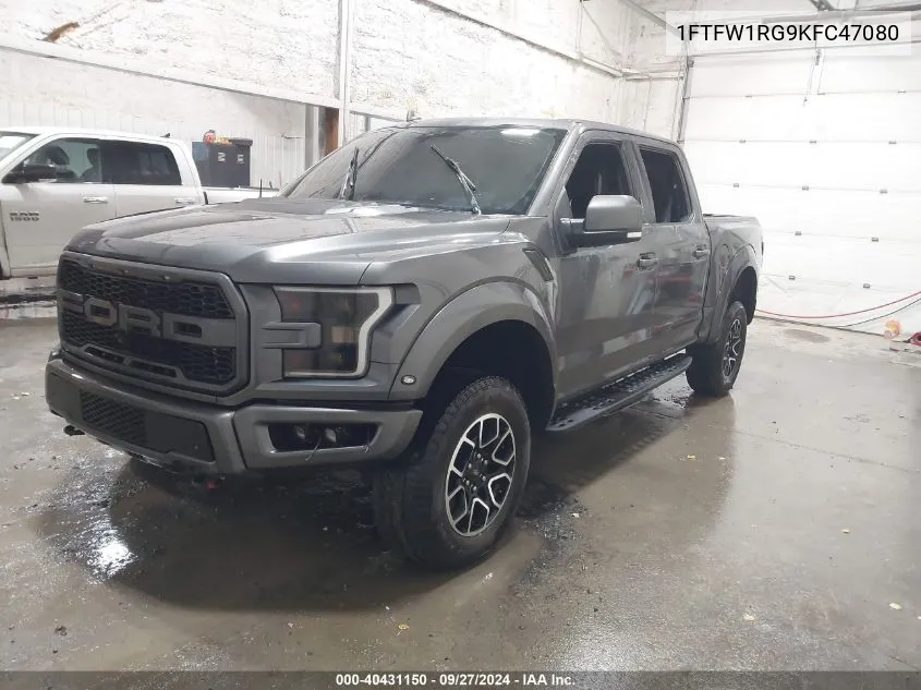 2019 Ford F-150 Raptor VIN: 1FTFW1RG9KFC47080 Lot: 40431150