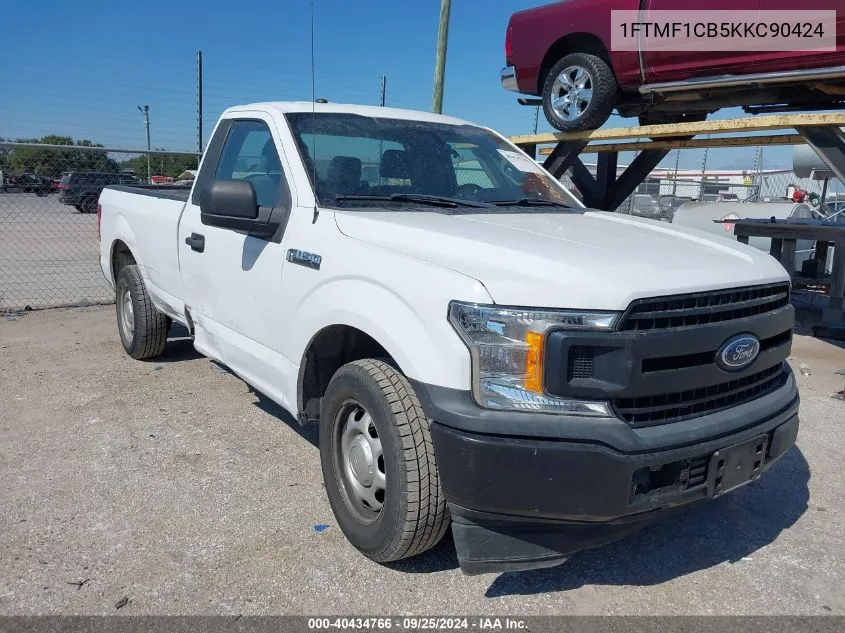 2019 Ford F-150 Xl VIN: 1FTMF1CB5KKC90424 Lot: 40434766