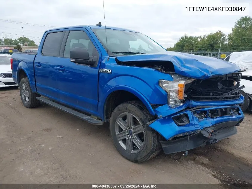 2019 Ford F-150 Xlt VIN: 1FTEW1E4XKFD30847 Lot: 40436367