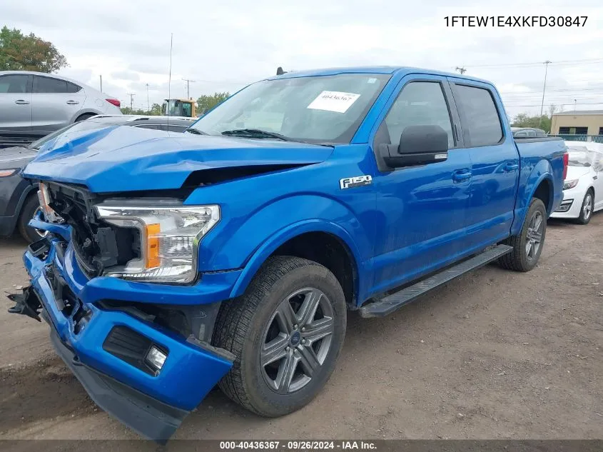 2019 Ford F-150 Xlt VIN: 1FTEW1E4XKFD30847 Lot: 40436367