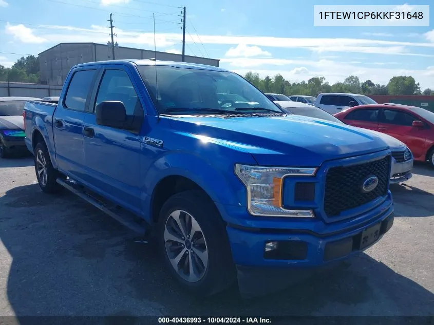 2019 Ford F-150 Xl VIN: 1FTEW1CP6KKF31648 Lot: 40436993