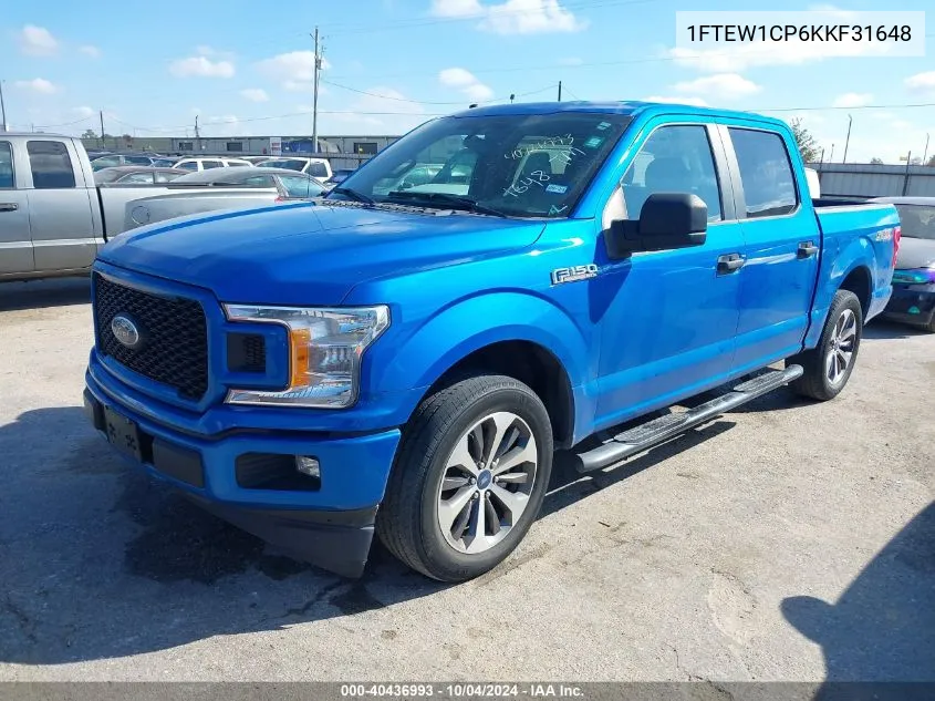 2019 Ford F-150 Xl VIN: 1FTEW1CP6KKF31648 Lot: 40436993