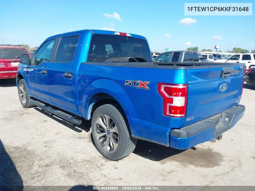 2019 Ford F-150 Xl VIN: 1FTEW1CP6KKF31648 Lot: 40436993