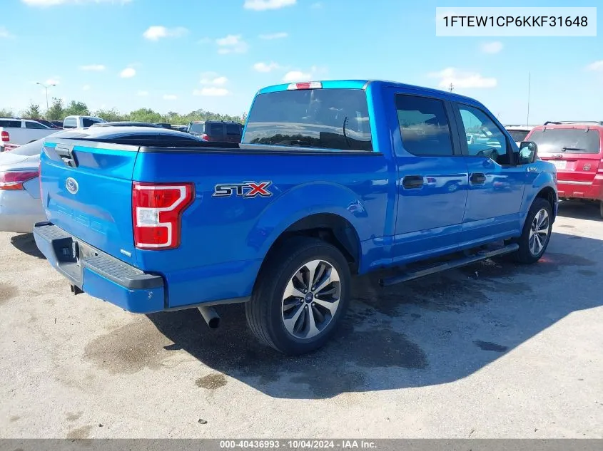 2019 Ford F-150 Xl VIN: 1FTEW1CP6KKF31648 Lot: 40436993