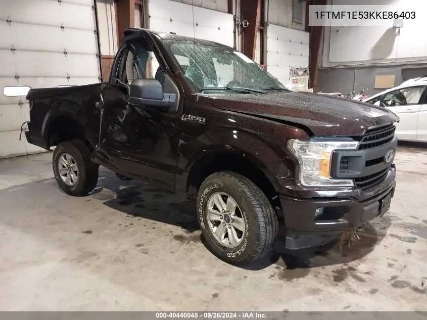 2019 Ford F-150 Xl VIN: 1FTMF1E53KKE86403 Lot: 40440045