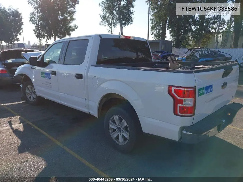 2019 Ford F150 Xlt VIN: 1FTEW1C54KKC38586 Lot: 40445259