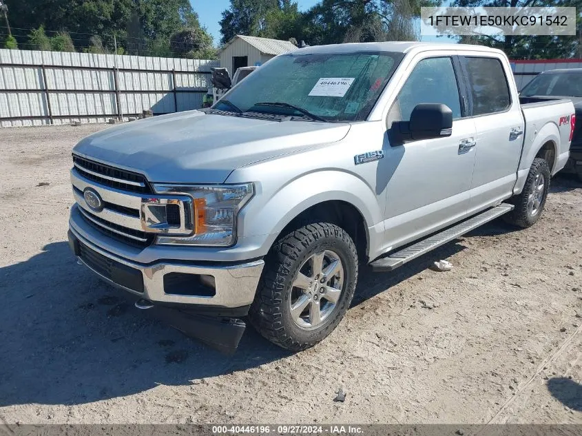 2019 Ford F-150 Xlt VIN: 1FTEW1E50KKC91542 Lot: 40446196