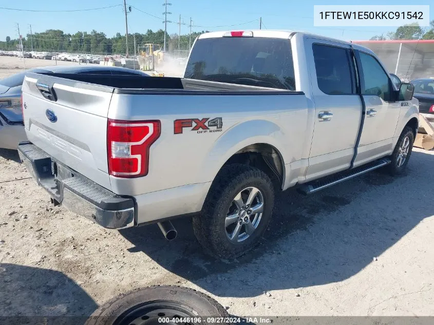 2019 Ford F-150 Xlt VIN: 1FTEW1E50KKC91542 Lot: 40446196