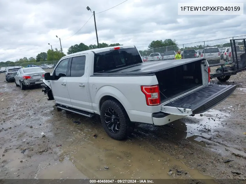 2019 Ford F-150 Xlt VIN: 1FTEW1CPXKFD40159 Lot: 40458047