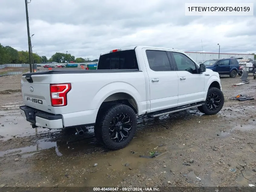 2019 Ford F-150 Xlt VIN: 1FTEW1CPXKFD40159 Lot: 40458047