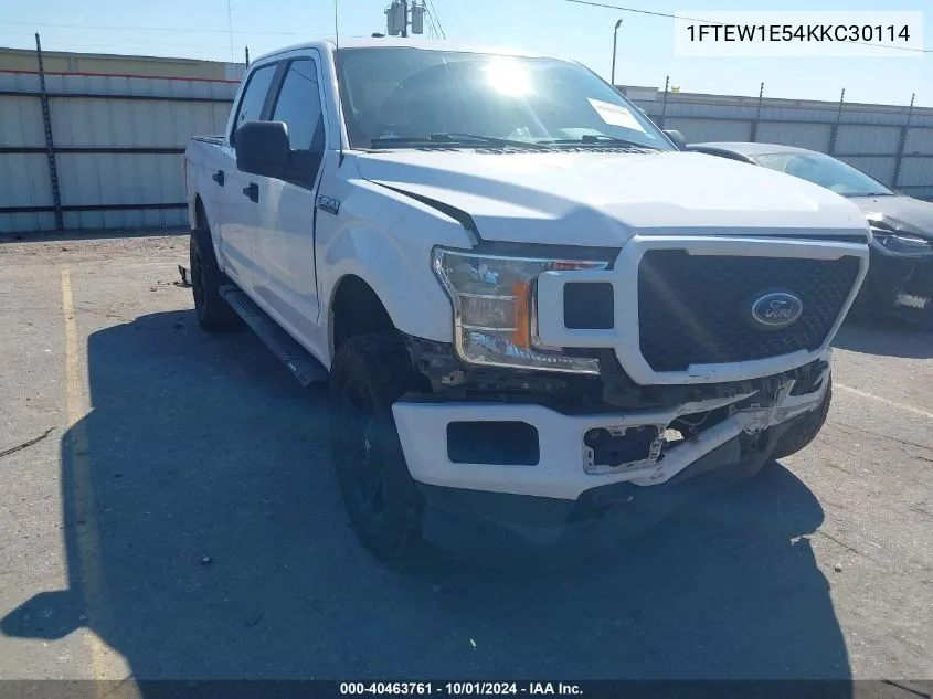 2019 Ford F150 Supercrew VIN: 1FTEW1E54KKC30114 Lot: 40463761