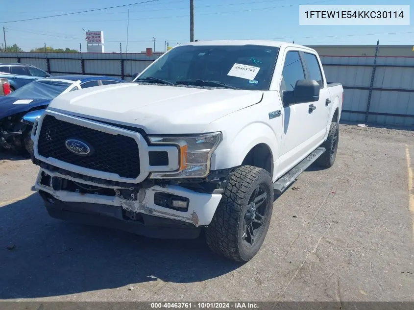 2019 Ford F150 Supercrew VIN: 1FTEW1E54KKC30114 Lot: 40463761