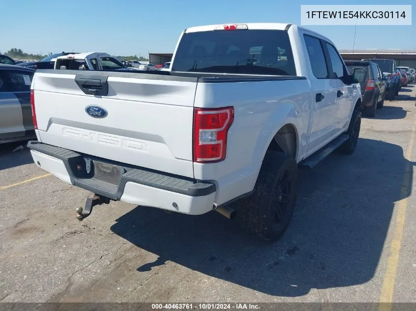 2019 Ford F150 Supercrew VIN: 1FTEW1E54KKC30114 Lot: 40463761