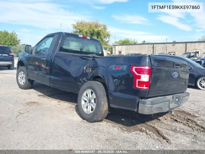 2019 Ford F150 VIN: 1FTMF1E59KKE97860 Lot: 40465347