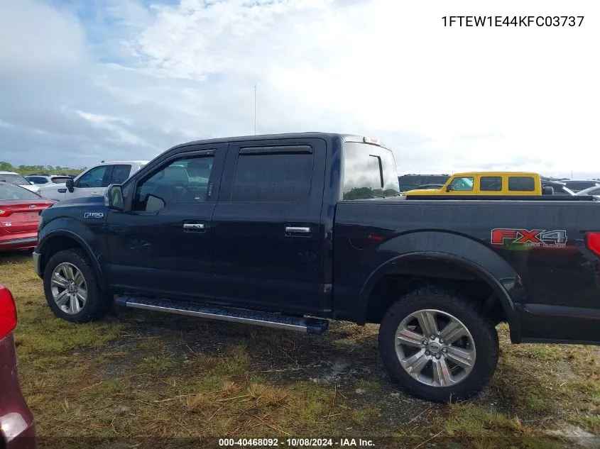 2019 Ford F150 Supercrew VIN: 1FTEW1E44KFC03737 Lot: 40468092