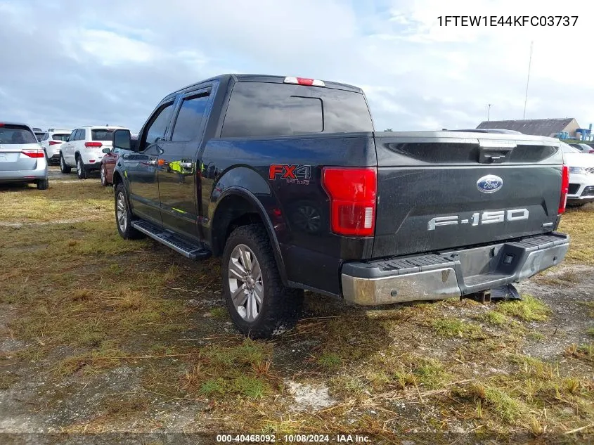 2019 Ford F150 Supercrew VIN: 1FTEW1E44KFC03737 Lot: 40468092