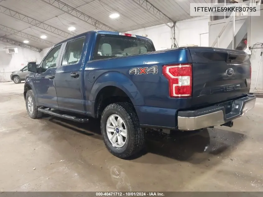 2019 Ford F-150 Xl VIN: 1FTEW1E59KKF30795 Lot: 40471712