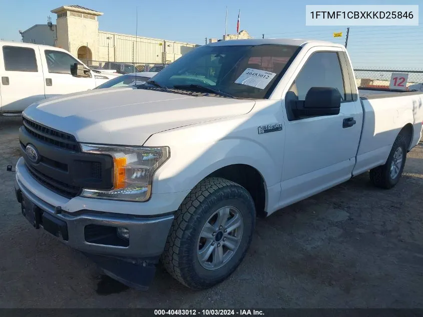 2019 Ford F-150 Xl VIN: 1FTMF1CBXKKD25846 Lot: 40483012