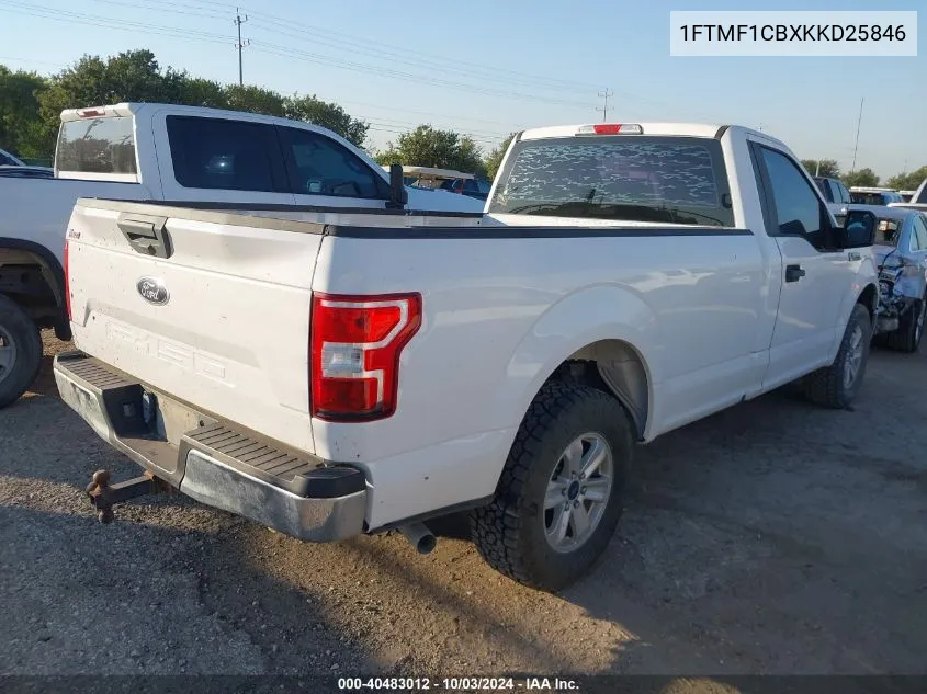 2019 Ford F-150 Xl VIN: 1FTMF1CBXKKD25846 Lot: 40483012