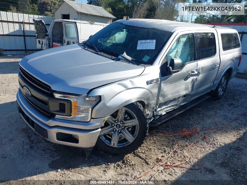 2019 Ford F-150 Xlt VIN: 1FTEW1E42KKC45962 Lot: 40491451