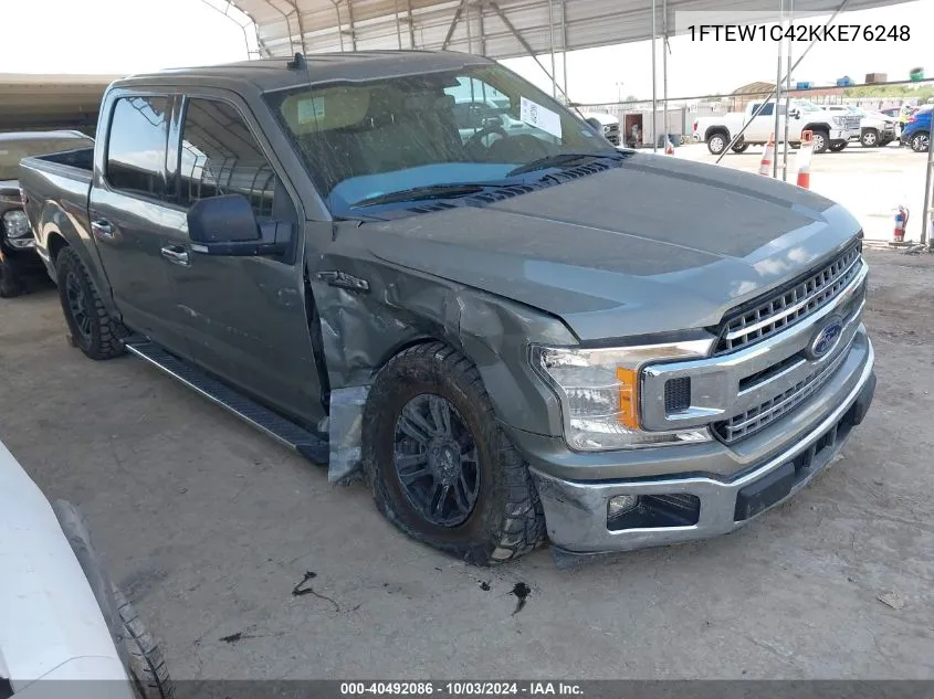 2019 Ford F-150 Xlt VIN: 1FTEW1C42KKE76248 Lot: 40492086