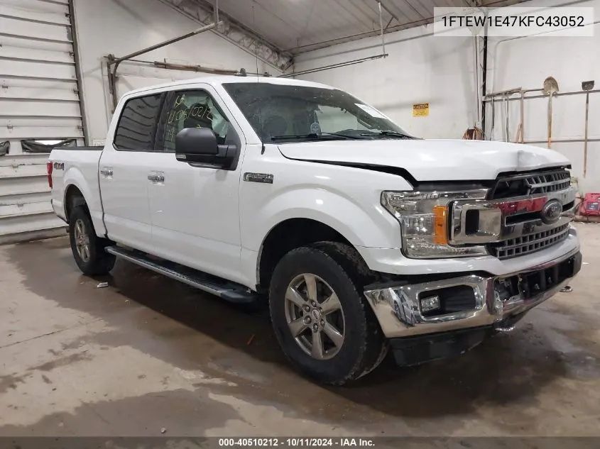 2019 Ford F-150 Xlt VIN: 1FTEW1E47KFC43052 Lot: 40510212