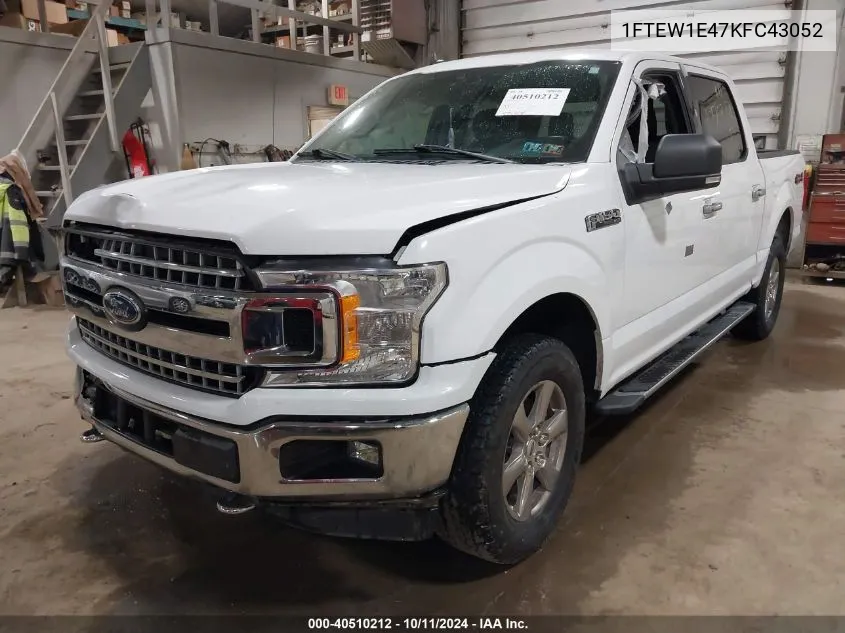 2019 Ford F-150 Xlt VIN: 1FTEW1E47KFC43052 Lot: 40510212