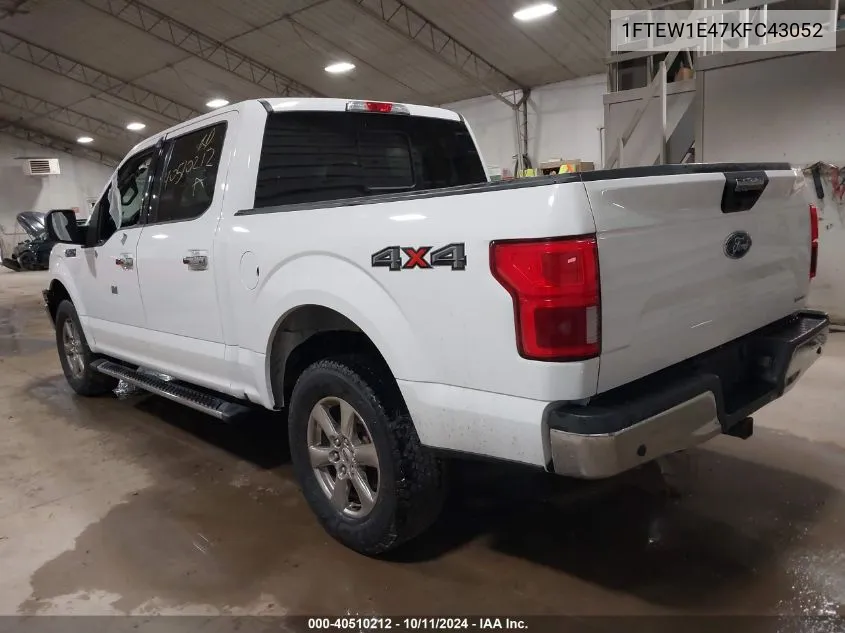 2019 Ford F-150 Xlt VIN: 1FTEW1E47KFC43052 Lot: 40510212