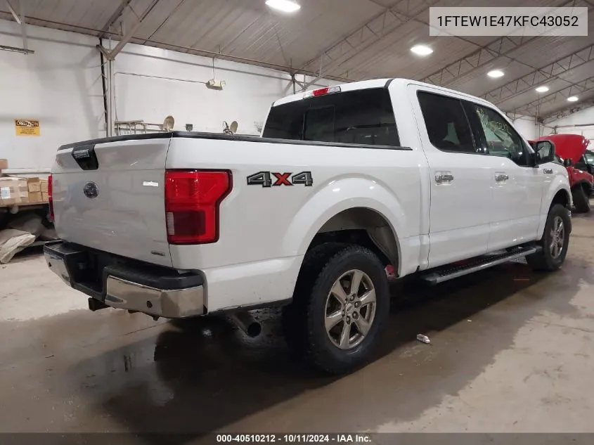 2019 Ford F-150 Xlt VIN: 1FTEW1E47KFC43052 Lot: 40510212