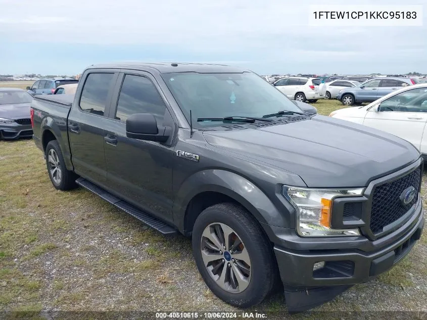 2019 Ford F150 Supercrew VIN: 1FTEW1CP1KKC95183 Lot: 40510615