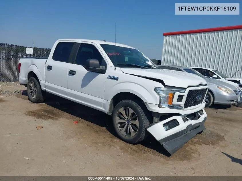 2019 Ford F-150 Xl VIN: 1FTEW1CP0KKF16109 Lot: 40511405