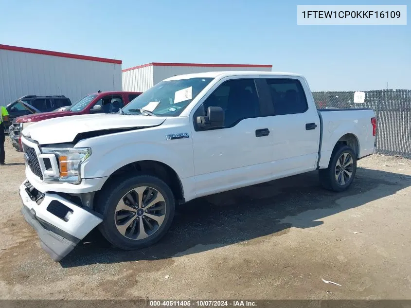 2019 Ford F-150 Xl VIN: 1FTEW1CP0KKF16109 Lot: 40511405